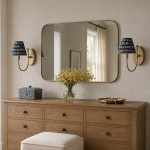 Orphelyx French Brass Fabric Shade Sconce Light