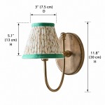 Orphelyx French Brass Fabric Shade Sconce Light
