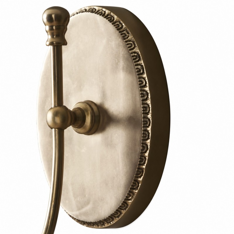 Orphelyx French Brass Fabric Shade Sconce Light