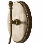 Orphelyx French Brass Fabric Shade Sconce Light