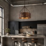 Ojaswi Rustic Bronze Industrial Pendant Light with Drum Shade