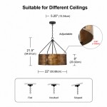 Ojaswi Rustic Bronze Industrial Pendant Light with Drum Shade