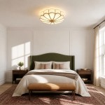Eldor Gold Flower Shape Glass Recessed Ceiling Light