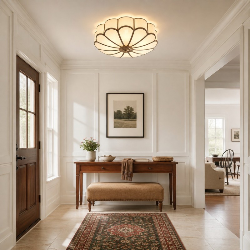 Eldor Gold Flower Shape Glass Recessed Ceiling Light