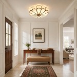 Eldor Gold Flower Shape Glass Recessed Ceiling Light
