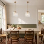 Alain Farmhouse Cooper Ribbed Glass Pendant Light