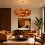 Harold Vintage Design-Forward Color Glass  Chandelier
