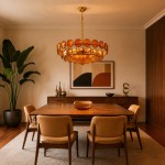 Harold Vintage Design-Forward Color Glass  Chandelier