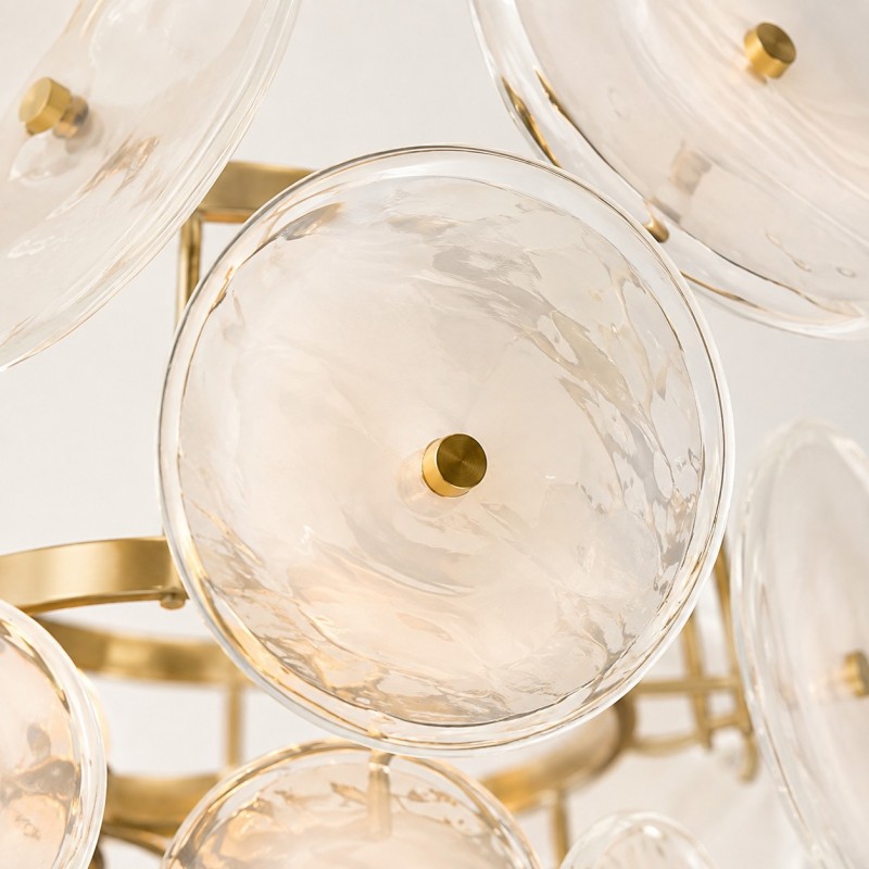 Harold Vintage Design-Forward Color Glass  Chandelier