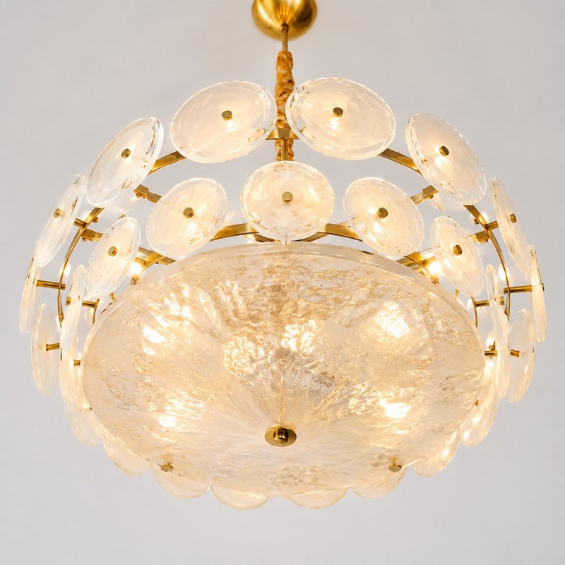Harold Vintage Design-Forward Color Glass  Chandelier
