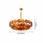 Harold Vintage Design-Forward Color Glass  Chandelier