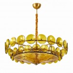 Harold Vintage Design-Forward Color Glass  Chandelier