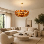 Harold Vintage Design-Forward Color Glass  Chandelier