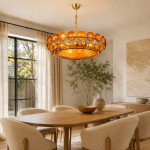 Harold Vintage Design-Forward Color Glass  Chandelier