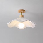 Celenor Modern Flower Fabric Semi Flush Mount Ceiling Light