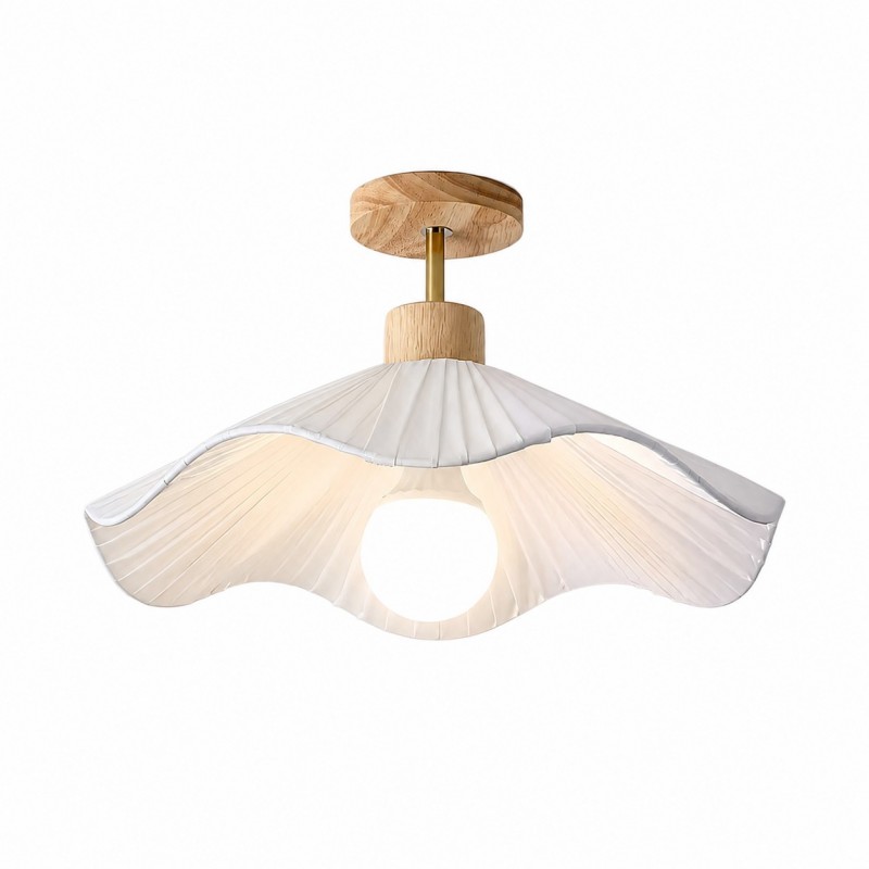 Celenor Modern Flower Fabric Semi Flush Mount Ceiling Light