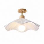 Celenor Modern Flower Fabric Semi Flush Mount Ceiling Light