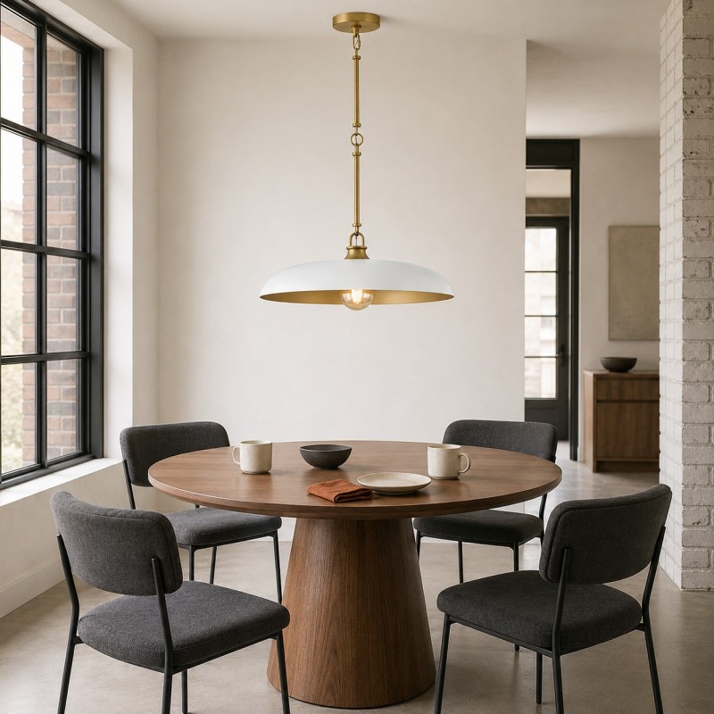 Leila Industrial Rustic Bronze Cone Shade Pendant Light