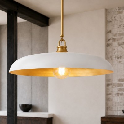Leila Industrial Rustic Bronze Cone Shade Pendant Light