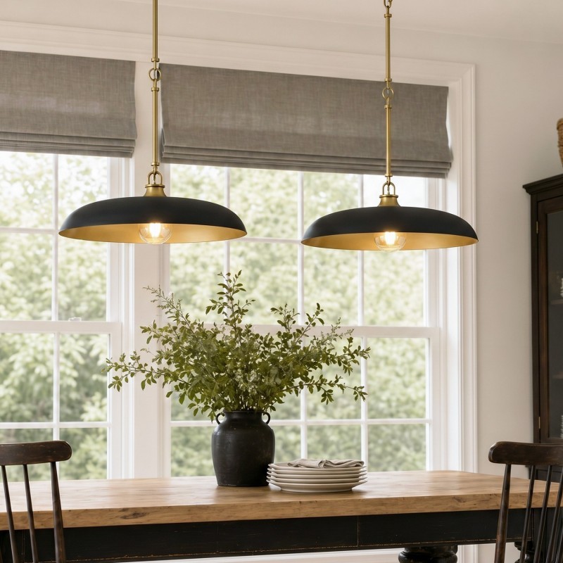 Leila Industrial Rustic Bronze Cone Shade Pendant Light