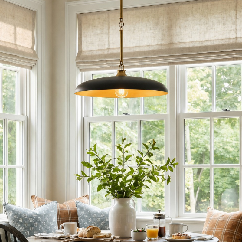 Leila Industrial Rustic Bronze Cone Shade Pendant Light