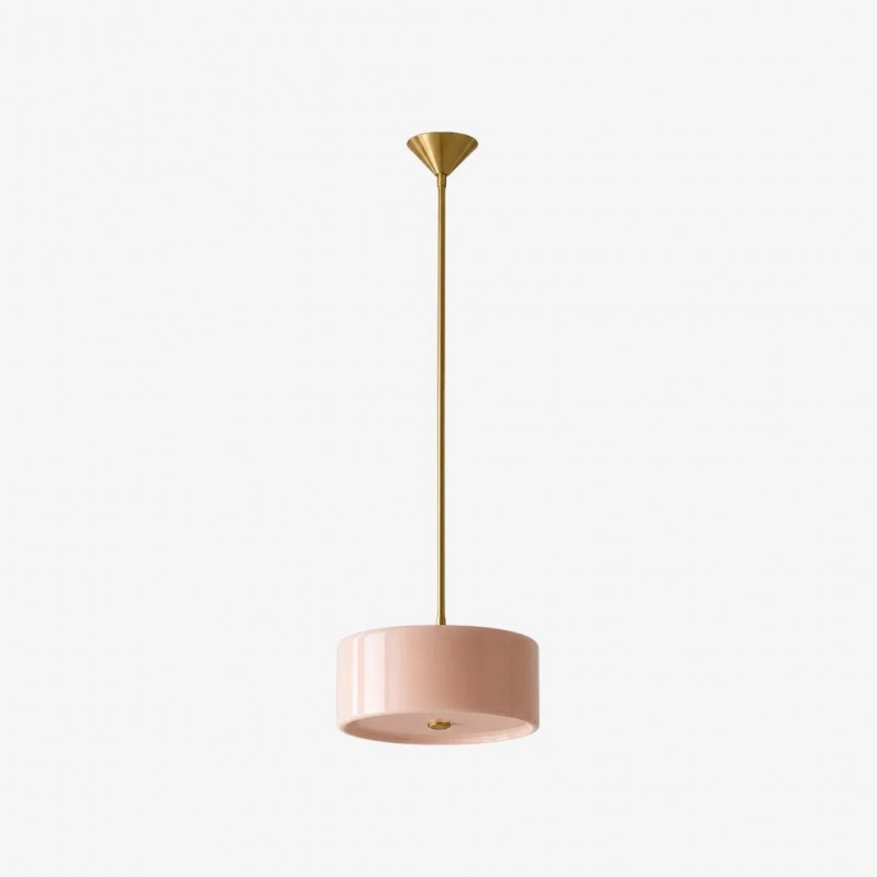 Xavier Modern Glossy Ceramic Drum Pendant Light