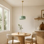 Xavier Modern Glossy Ceramic Drum Pendant Light
