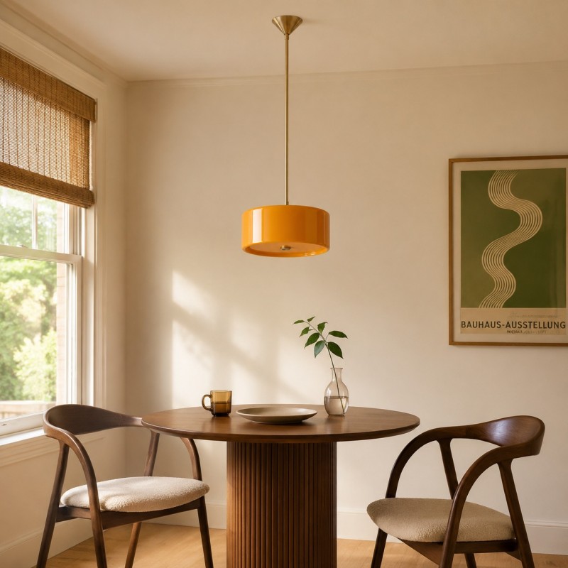 Xavier Modern Glossy Ceramic Drum Pendant Light