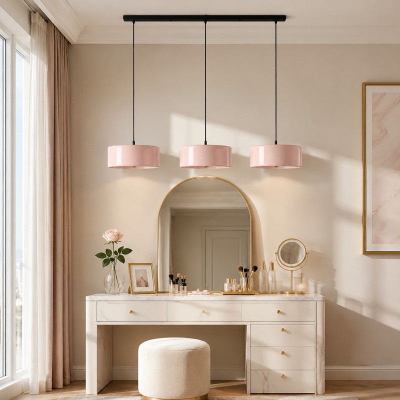 Xavier Modern Glossy Ceramic Drum Pendant Light