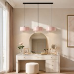 Xavier Modern Glossy Ceramic Drum Pendant Light