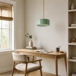 Xavier Modern Glossy Ceramic Drum Pendant Light