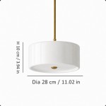 Xavier Modern Glossy Ceramic Drum Pendant Light