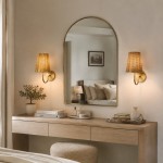Alfred Farmhouse Rattan Brass Wall Sconce