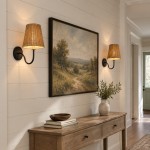 Alfred Farmhouse Rattan Brass Wall Sconce