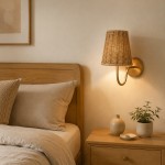 Alfred Farmhouse Rattan Brass Wall Sconce