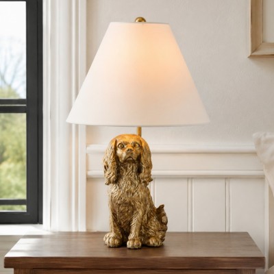 Aurea Unique Animal Table Lamp - Dog Sculptural Accent Lighting for Bedroom & Living Room