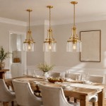 Trevor Vintage Clear Cylinder Glass Brass Chain Pendant Light