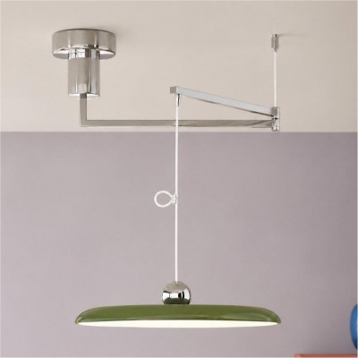 Delphin Colorful Swing Arm Flying Saucer Pendant Light