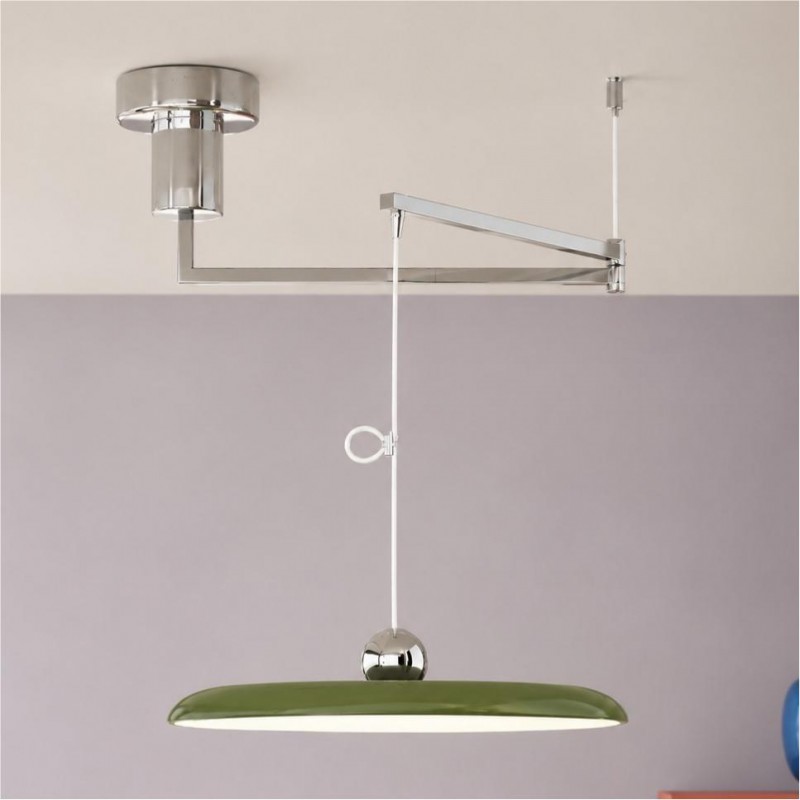Delphin Colorful Swing Arm Flying Saucer Pendant Light