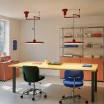 Delphin Colorful Swing Arm Flying Saucer Pendant Light