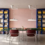 Delphin Colorful Swing Arm Flying Saucer Pendant Light