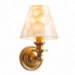 Joel Retro Brass Shell Shade Wall Sconce