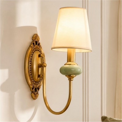 Osman Vintage Fabric Linen Wall Sconce