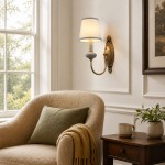 Osman Vintage Fabric Linen Wall Sconce