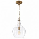 Yates Industrial Clear Glass Pendant Light