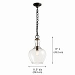 Yates Industrial Clear Glass Pendant Light
