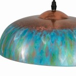 Griffin Vintage Turquoise Patina Metal Dome Pendant Light
