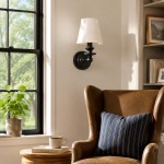 Ashby Vintage Linen Shade Wall Light