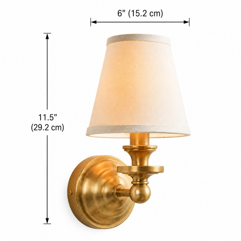Ashby Vintage Linen Shade Wall Light