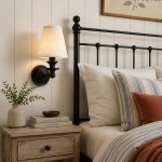 Ashby Vintage Linen Shade Wall Light